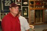 Ray taking in the memorabilia room