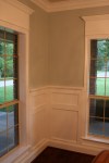 Corner shot of wainscoting
