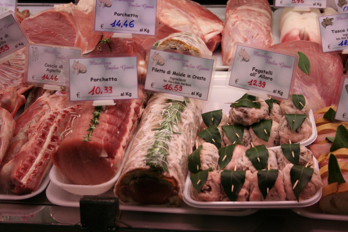 Pork cuts nicely prepared