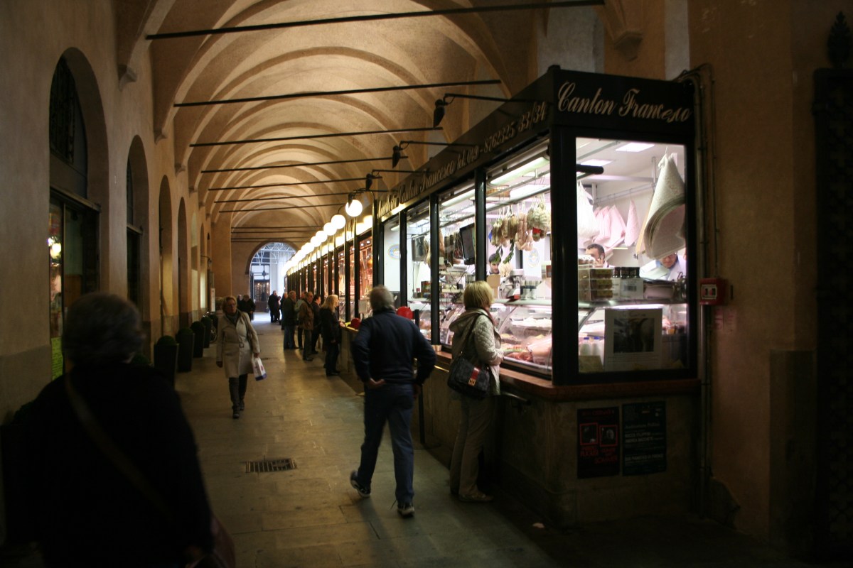 Long hallways filled with shops