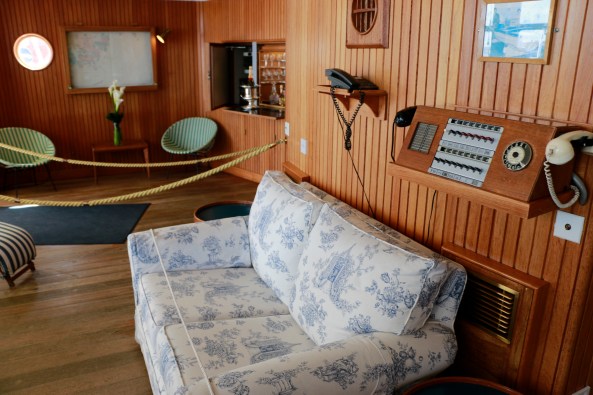 Sofa in rear lounge area